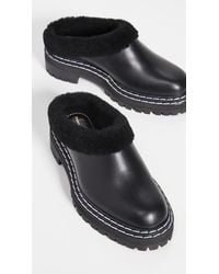 leather lug mule