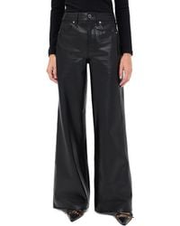 Veronica Beard - Kasey Mid Wide Leg Vegan Leather Pants - Lyst