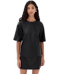 Le Bos - Caroline Faux Leather Tee - Lyst