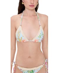 PQ Swim - Kyle Crochet Trim Triangle Bikini Top - Lyst