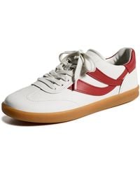Vince - S Oasis-w Lace Up Fashion Sneaker Chalk White/ruby Red Leather 8 M - Lyst