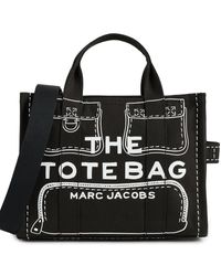 Marc Jacobs - The Trompe L'Oeil Cargo Canvas Medium Tote Bag - Lyst