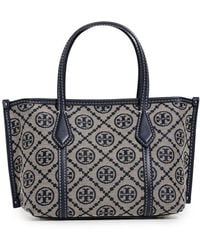 Tory Burch - Perry T Monogram Mini Tote - Lyst