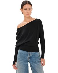 Jonathan Simkhai - Lavina Draped Off Shoulder Sweater - Lyst
