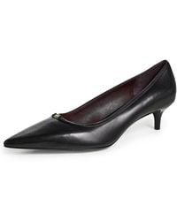 Tory Burch - Double T Buckle Kitten Heel Pumps 45Mm - Lyst