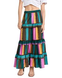 Figue - Amaya Maxi Skirt Ikat Stripe Muti - Lyst
