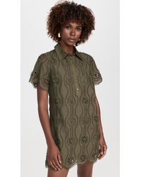 English Factory Embroidered Swiss Dot Maxi Dress in White | Lyst