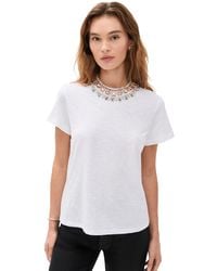 Cinq À Sept - Pearl Rhinestone Necklace Danielle Tee - Lyst