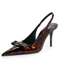Versace - Paint Slingback Pumps 85Mm Turtle - Lyst