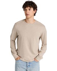 FRAME - Duo Fod Ong Eeve Crew Tee Heathered And Beige Xx - Lyst