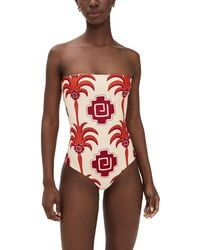 Johanna Ortiz - Ecru/ Wine Alta Mar One Piece - Lyst