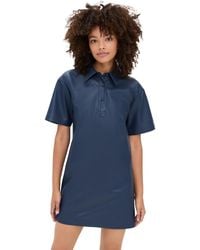 Le Bos - Solene Faux Leather Polo Dress - Lyst