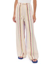 STAUD - Mateo Linen Pants - Lyst