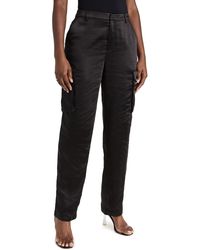 GOOD AMERICAN - Washed Satin Cargo Pants - Lyst