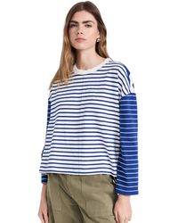 Madewell - Adewell Eay Long-leeve Rugby Tee In Contrating Tripe - Lyst