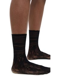 Stems - Peony Lace Crew Socks - Lyst