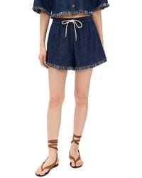 Zimmermann - Rhiannon Fringe Denim Shorts - Lyst