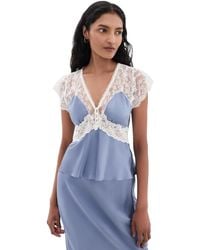 LoveShackFancy - Verelle Silk-Blend Lace Top - Lyst