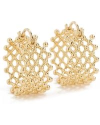 Kenneth Jay Lane - Criss Cross Hoop Post Earrings - Lyst