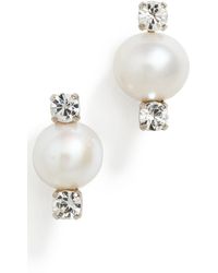 Simone Rocha - Mini Pearl And Double Crystal Earrings - Lyst