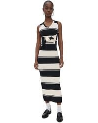 MSGM - Striped Long Dress - Lyst