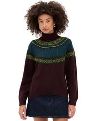 Jumper 1234 - Fair Isle Roll Collar Sweater - Lyst
