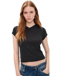 IRO - Sybel Linen V Neck Tee - Lyst