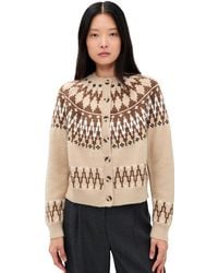 Moon River - Isle Hairy Button Up Cardigan Sweater - Lyst