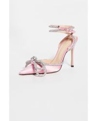 Mach & Mach Double Crystal Bow Heels - Pink