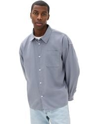 FRAME - Long Sleeve Relaxed Denim Shirt - Lyst