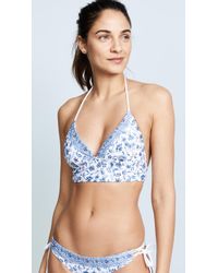 Shoshanna Womens Chambray Paisley Floral Malliot