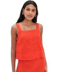 Madewell - Contrast Stitch Square Neck Top - Lyst