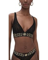 Versace - Bra Tulle Barocco Jacquard + Iconic Elastic Bralette - Lyst