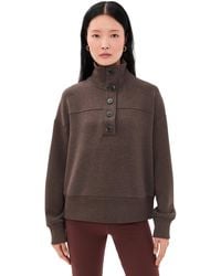 Varley - Bronya Button Placket Sweatshirt - Lyst