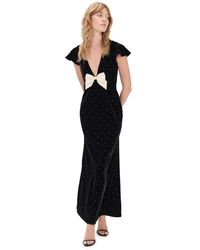 LoveShackFancy - Melora Velvet Dress - Lyst