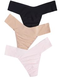 Hanky Panky - Breathe Natural Rie 3 Pack Black/taupe/bli - Lyst