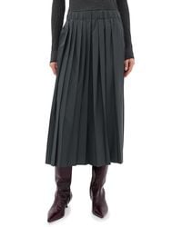 Tibi - Nylon Pleated Midi Skirt - Lyst