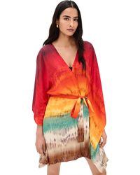 Alice + Olivia - Marva Belted Mini Caftan - Lyst