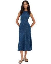 ALIGNE - Raven Denim Midi Dress - Lyst