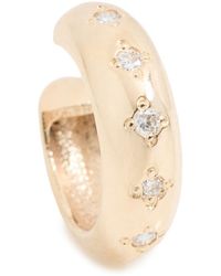 Zoe Chicco - 14k Round Ear Cuff With 5 Bead Set Diamonds - Lyst