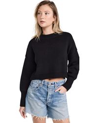 Free People - Free Peope Eay Treet Crop Puover Weater Back X - Lyst
