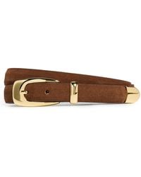 Anderson's - Skinny Suede Leather Belt - Lyst