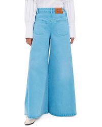 A.W.A.K.E. MODE - A. W.A. K.E. Mode Super Wide Leg Mirror Jeans - Lyst