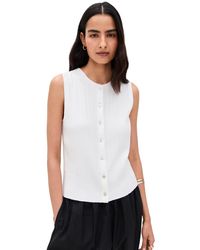 Vince - Button Up Sweater Shell - Lyst