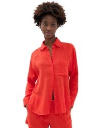 Z Supply - Perfect Airy Button Down Shirt - Lyst