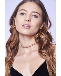 Rafia Rolled Cluster Chain Chokers - Pink