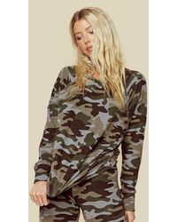 sundry varsity camo pullover