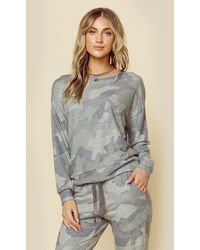 sundry varsity camo pullover
