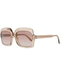 Tom Ford - Square Full Rim, With A Shiny Light Frame And Gradient Lens - Lyst