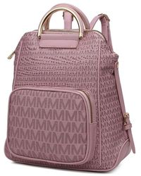 MKF Collection by Mia K - Jules M Logo Vegan Leather Backpack - Lyst